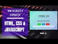 How To Create a Stopwatch ⏱️ Using HTML, CSS and JavaScript With Source Code| CODE_EX