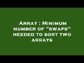 Array : Minimum number of 