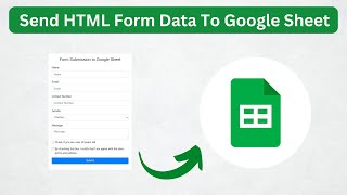 Send HTML Form Data To Google Sheets in just 2 minutes | Google sheets