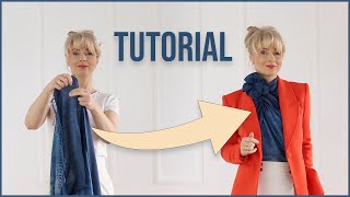 Scarf tying tutorial: Elegant DIY knot with hair tie – Mira's World