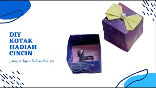 CARA MEMBUAT KOTAK  BOX DARI KERTAS ORIGAMI | BISA UNTUK TEMPAT CINCIN - How To Make Box Gift paper