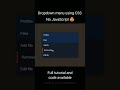 Dropdown menu using pure CSS | Check tutorial link in comments