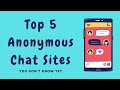 Top 5 Anonymous Chat Sites You Don't Know Yet (Like Omegle) To Chat With Stranger