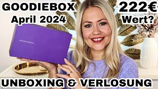 OMG 222€ Wert! GOODIEBOX Welcome  Box April 2024 | Unboxing \u0026 Verlosung