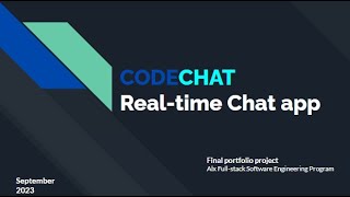 codechat real-time chat app
