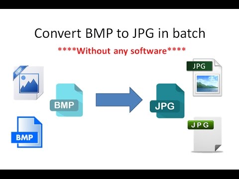 How to convert bmp files to jpg jpeg in batch Using CMD How to convert bmp files to jpg jpeg in batch Using CMD