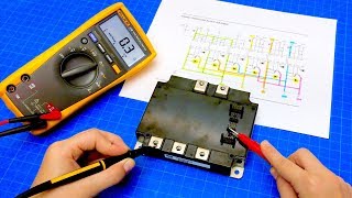 How to Test IPM IGBT Diode \u0026 Gate Junction with DMM  - 6 Pack Powerex PM150CVA120