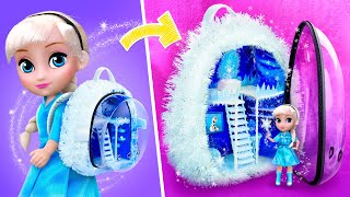 Elsa's Dollhouse in a Backpack / 30 LOL OMG DIYs