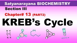 Chp#13 (Part2) Satyanarayana Biochemistry | KREB's CYCLE | CITRIC ACID Cycle | Dr Asif Lectures