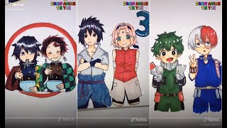 ティックトック イラスト合成 |ック絵 合成 | Tik Tok Drawing | Paint Art Anime| wrwrd我 #142