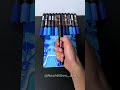 Drawing, But I Can Only Use The Color BLUE! Satisfying! (#shorts)