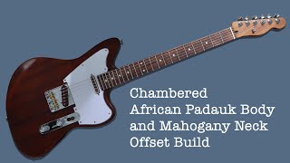 Chambered African Padauk Body and Mahogany Neck Offset Telecaster Build #guitar #fender