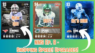 SPENDING OUR COINS ON UPGRADES!!! New QB1, RB1, \u0026 Secondary On The NMS Squad! - NMS Ep. 8