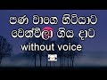 Pana Wage Hitiyata Karaoke (without voice) පණ වාගෙ හිටියාට