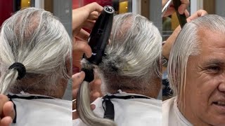 Impresionante el cambio de look del señor 😱 #clasico #tutorial #transformación