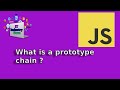 JavaScript Interview Question and  Answer with code :- What is a prototype chain ?