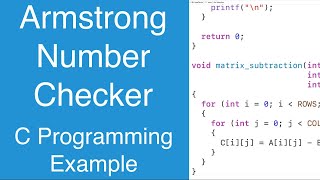 Check If A Number Is An Armstrong Number | C Programming Example