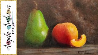 Advanced Blending Techniques with Acrylics Pear Fruit Still Life Painting Tutorial LIVE