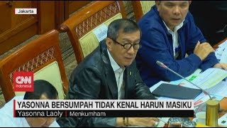 Yasonna Laoly Bersumpah Tidak Kenal Harun Masiku