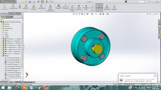 solidworks tutorial | flange coupling | part drawing