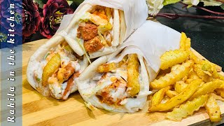 Chicken Tikka Shawarma Recipe |Homemade Chicken Shawarma Recipe by Rahila in the kitchen