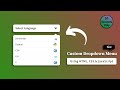 custom dropdown menu using html, css & javascript | #shorts