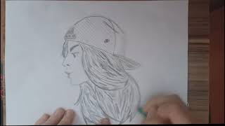 How to draw a girl cap | how to draw a cute face | Pencil sketch | how to draw a girl | avolt studio