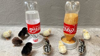 Süper Fikir | 1 Litre Coca Cola Şişesinden Civciv Yemlik Suluk Yapımı