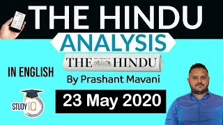 English 23 May 2020 - The Hindu Editorial News Paper Analysis [UPSC/SSC/IBPS] Current Affairs