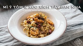 MÌ Ý TÔM & XÚC XÍCH TÂY BAN NHA | ASMR TẠI NHÀ | CULINARY FRANK
