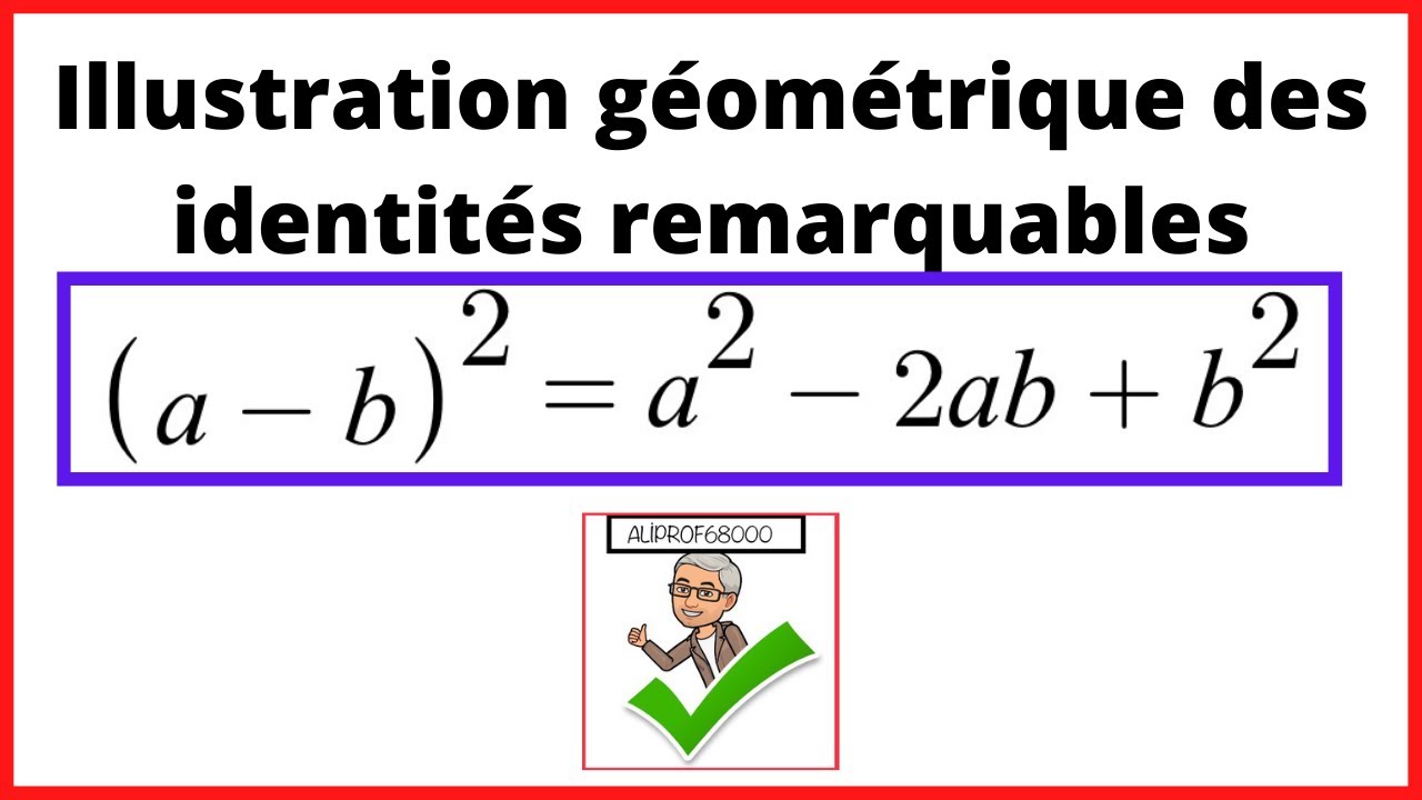 Illustration Géométrique Des Identités Remarquables ! (a–b)²=a²–2ab+b² ...