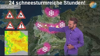 Wetterwarnung Gewitter, Schnee \u0026 Glätte! Die nächsten 24 Stunden! Chaotische Straßenverhältnisse!