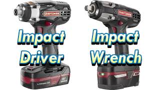 Difference between IMPACT DRIVER and IMPACT WRENCH