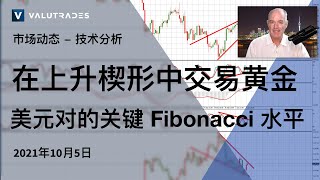 在上升楔形中交易黄金。美元对的关键 Fibonacci 水平。