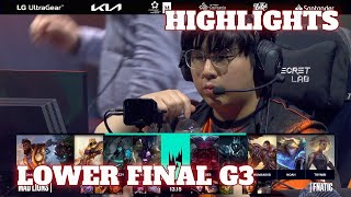 FNC vs MAD - Game 3 Highlights | Lower Final LEC 2023 Season Finals | Mad Lions vs Fnatic G3