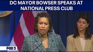 DC Mayor Muriel Bowser speaks at National Press Club