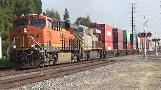 Heavy BNSF Action, Amtrak, Metrolink And UP Local At Santa Fe Springs