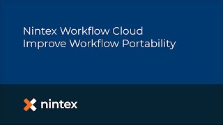Nintex Workflow Cloud: Improve Workflow Portability
