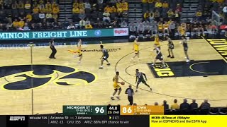 Michigan State vs Iowa CRAZY Ending | 2023 College Basketball