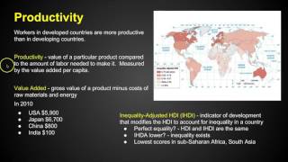 AP Human Geography - Development - Chapter 9 Key Issue 1