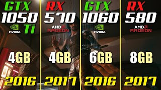 GTX 1050 Ti vs. RX 570 vs. GTX 1060 vs. RX 580 | in 2021
