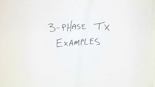 3 phase Transformer example calculations