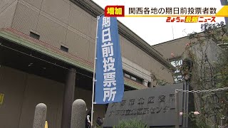 期日前投票　大阪は前回より１１万人増　兵庫は２４万人が済ませ最多に【衆院選】（2021年10月26日）