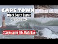 Cape Town Black South Easter - Storm surge in Kalk Bay 07 April 2024