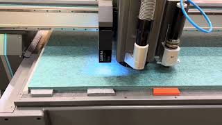 Cutting 24mm PET Polyester Fiber Acoustic Panel on TPS CZ2513 digital cutter