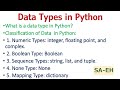 Data Types in Python | Numeric | String | List | Tuple | Dictionary | Boolean | None | CBSE |Python