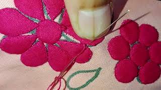 Basic Applique Flower Design for Beginners|Step by Step Applique Work Designs (Applique work expert)