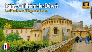 🇫🇷 Saint-Guilhem-le-Désert 🏡The Most Beautiful Village of France, Occitania, Walking Tour, 4K/60fps