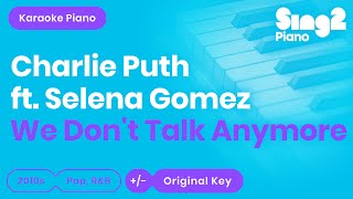 We Don't Talk Anymore Karaoke | Charlie Puth, Selena Gomez (Piano Karaoke)