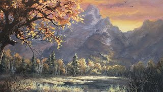 Vast Mountain Sunset | Landscape Painting